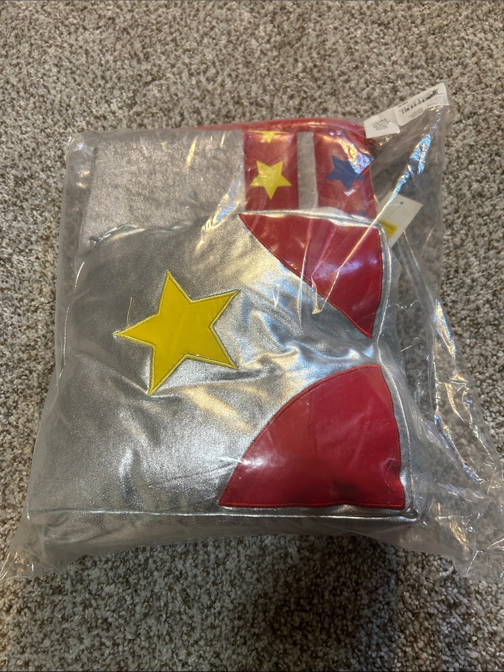 Hanna Andersson Silver Rocket Wings with Red and Yellow Stars